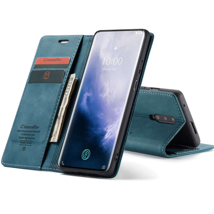 CaseMe-013 Multifunctional Retro Frosted Horizontal Flip Leather Case for OnePlus 7 Pro, with Car...