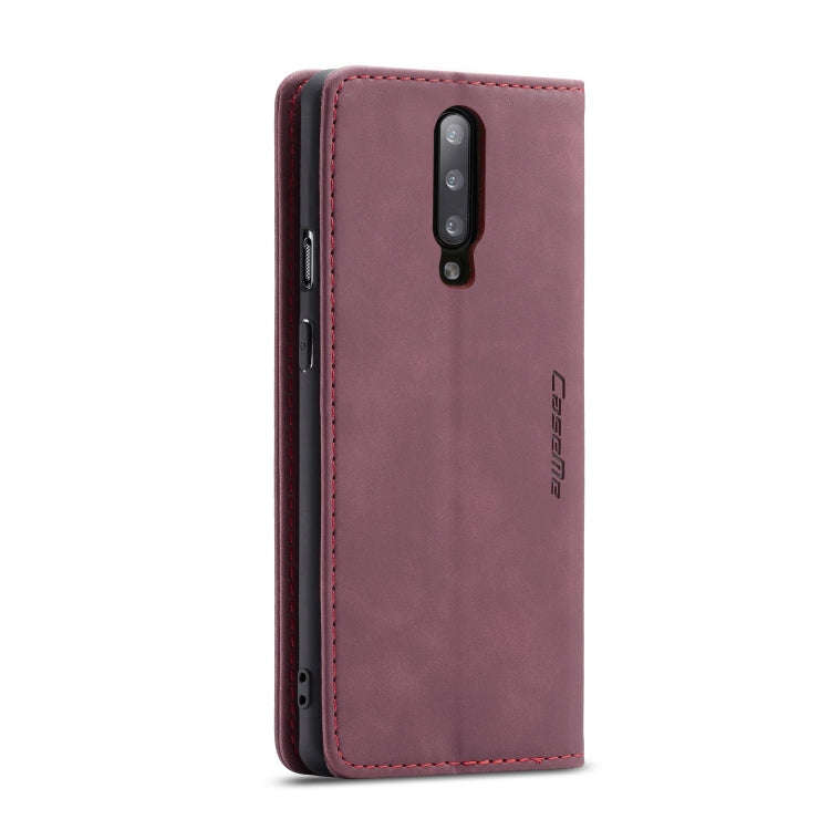CaseMe-013 Multifunctional Retro Frosted Horizontal Flip Leather Case for OnePlus 7 Pro, with Car...