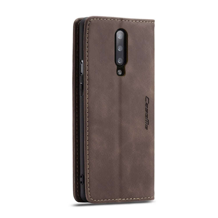 CaseMe-013 Multifunctional Retro Frosted Horizontal Flip Leather Case for OnePlus 7 Pro, with Car...