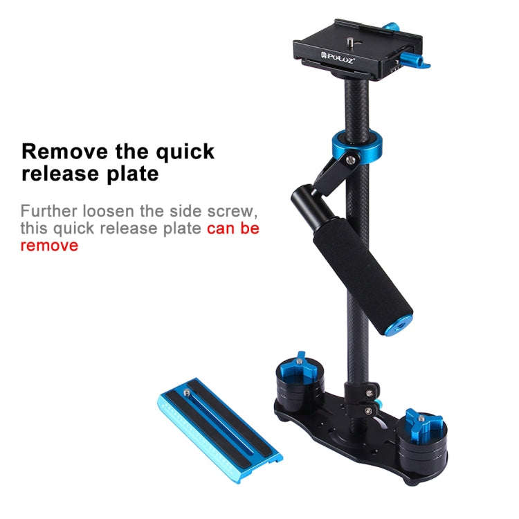 PULUZ 38.5-61cm Carbon Fibre Handheld Stabilizer for DSLR & DV Digital Video & Cameras, Load Rang...