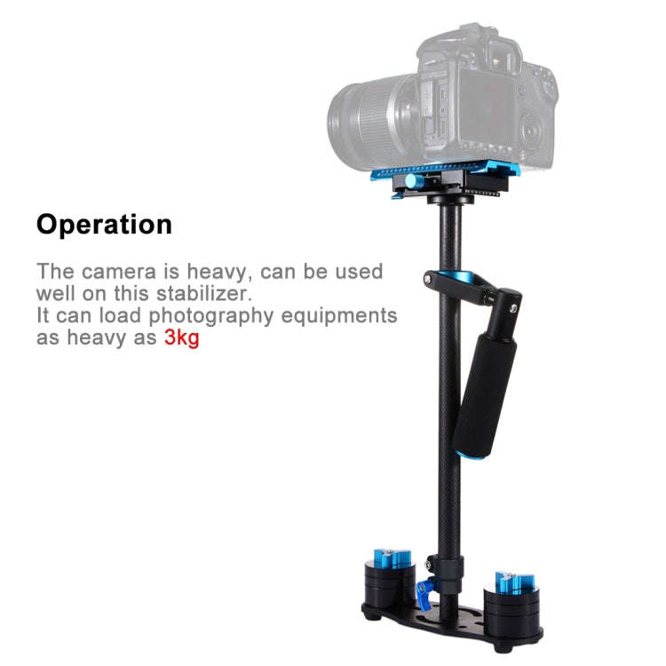PULUZ 38.5-61cm Carbon Fibre Handheld Stabilizer for DSLR & DV Digital Video & Cameras, Load Rang...