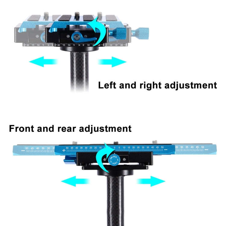 PULUZ 38.5-61cm Carbon Fibre Handheld Stabilizer for DSLR & DV Digital Video & Cameras, Load Rang...