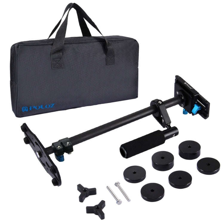 PULUZ 38.5-61cm Carbon Fibre Handheld Stabilizer for DSLR & DV Digital Video & Cameras, Load Rang...