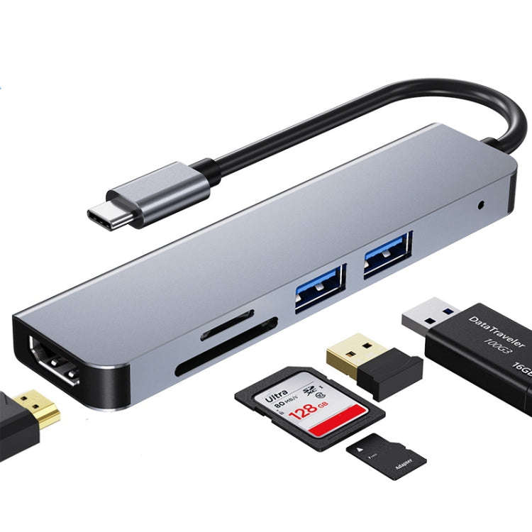 5 in 1 USB-C / Type-C to 4K HDMI + SD / TF Card Slot + USB 2.0 + USB 3.0 Multifunctional Docking ...