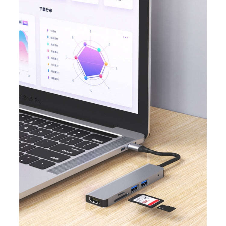 5 in 1 USB-C / Type-C to 4K HDMI + SD / TF Card Slot + USB 2.0 + USB 3.0 Multifunctional Docking ...