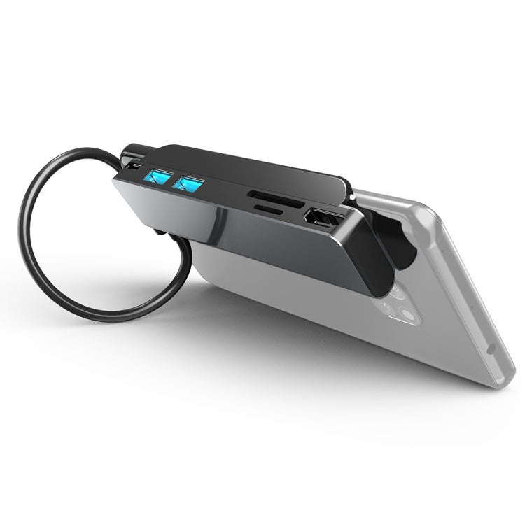 AD-065 6 in 1 USB-C / Type-C to 4K HDMI + SD / TF Card Slot + Type-C + 2 USB 3.0 Back Clip Style ...