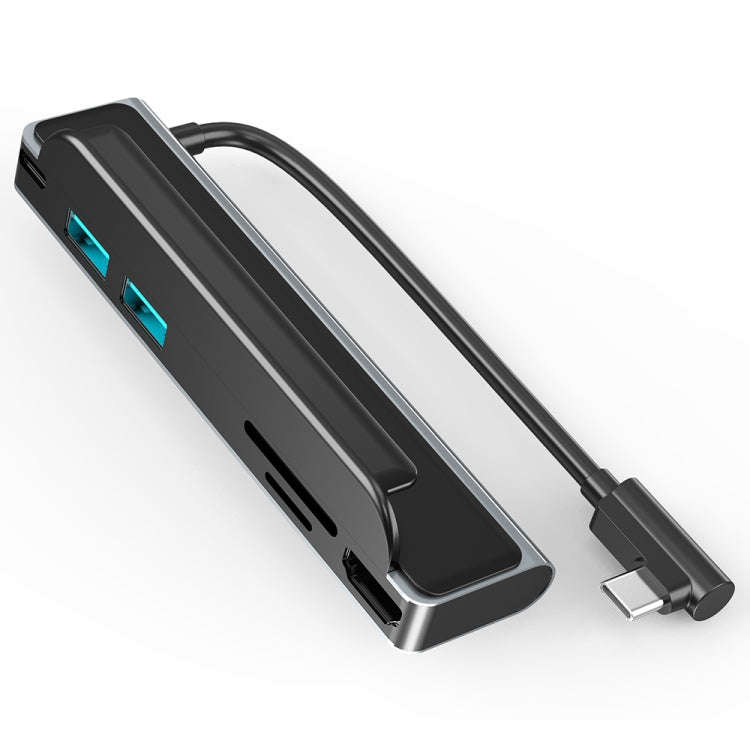 AD-065 6 in 1 USB-C / Type-C to 4K HDMI + SD / TF Card Slot + Type-C + 2 USB 3.0 Back Clip Style ...