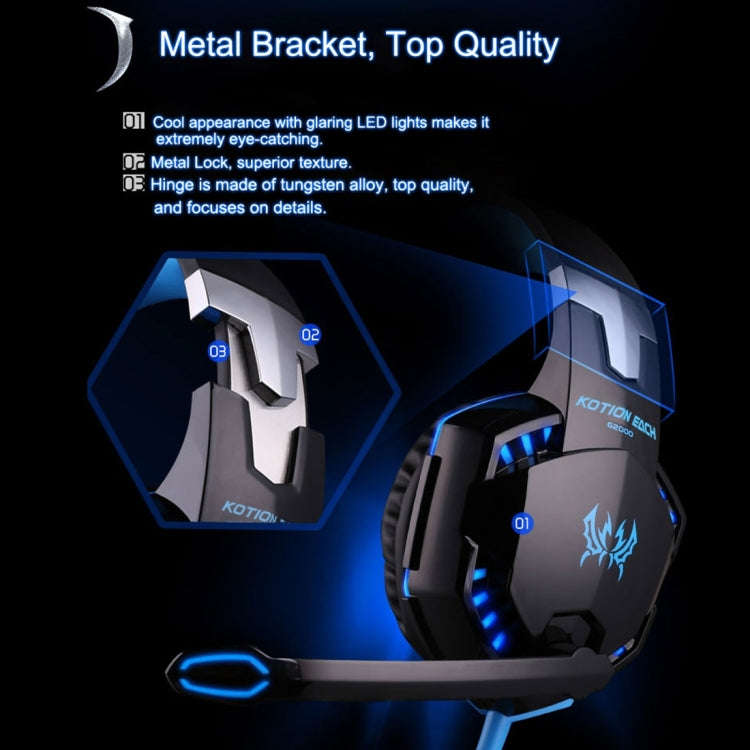 KOTION EACH G2000 Over-ear Game Gaming Headphone Headset Earphone Headband with Mic Stereo Bass L...
