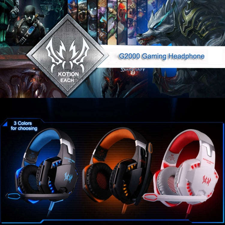 KOTION EACH G2000 Over-ear Game Gaming Headphone Headset Earphone Headband with Mic Stereo Bass L...