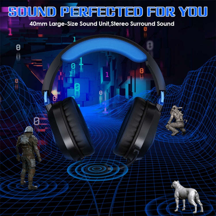 KOTION EACH G3100 Stereo Bass Gaming Headset with Omni-directional Mic,Cable Length: 1.7m(Black+B...
