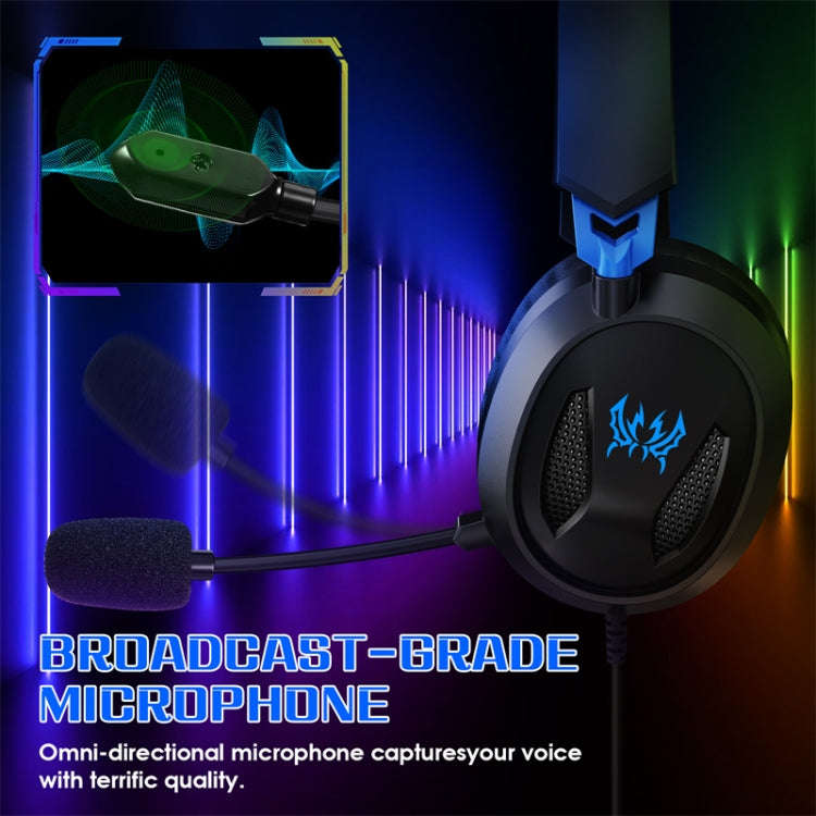 KOTION EACH G3100 Stereo Bass Gaming Headset with Omni-directional Mic,Cable Length: 1.7m(Black+B...