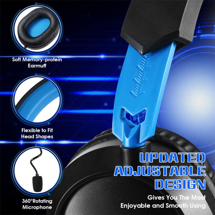 KOTION EACH G3100 Stereo Bass Gaming Headset with Omni-directional Mic,Cable Length: 1.7m(Black+B...