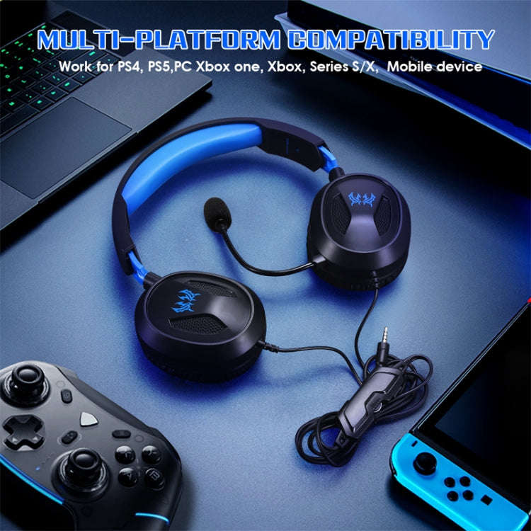 KOTION EACH G3100 Stereo Bass Gaming Headset with Omni-directional Mic,Cable Length: 1.7m(Black+B...