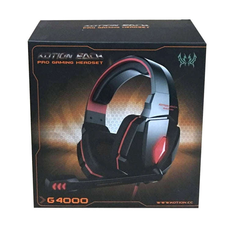 KOTION EACH G4000 Stereo Gaming Headphone Headset Headband with Mic Volume Control LED Light for ...