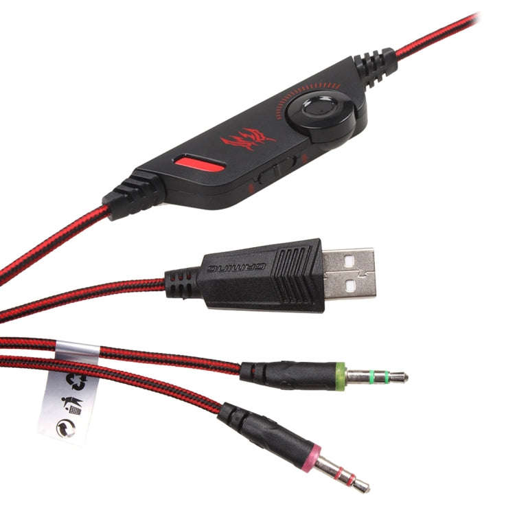 KOTION EACH G4000 Stereo Gaming Headphone Headset Headband with Mic Volume Control LED Light for ...