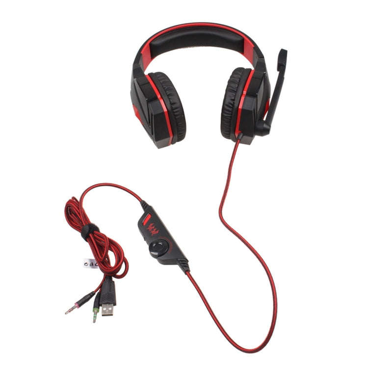 KOTION EACH G4000 Stereo Gaming Headphone Headset Headband with Mic Volume Control LED Light for ...