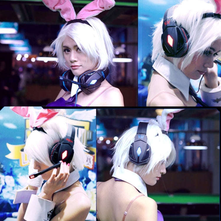 KOTION EACH G4000 Stereo Gaming Headphone Headset Headband with Mic Volume Control LED Light for ...