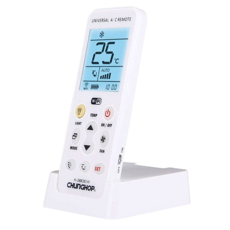 CHUNGHOP K-380EW WiFi Smart Universal LCD Air-Conditioner Remote Control with Holder, Support 2G ...