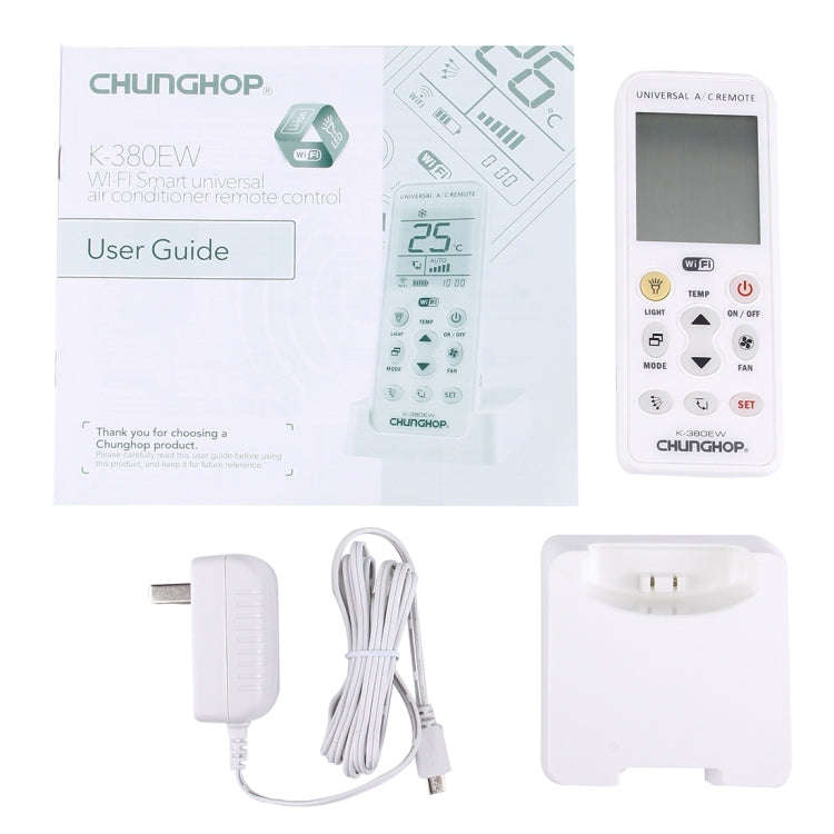 CHUNGHOP K-380EW WiFi Smart Universal LCD Air-Conditioner Remote Control with Holder, Support 2G ...
