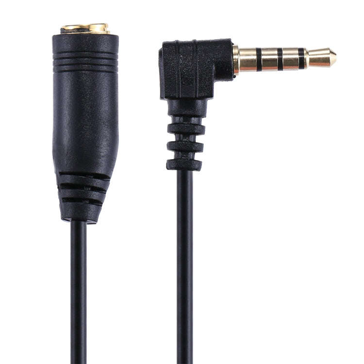 20cm 3.5mm Jack Audio Male to Female Headset Microphone Extension Cable(Black)