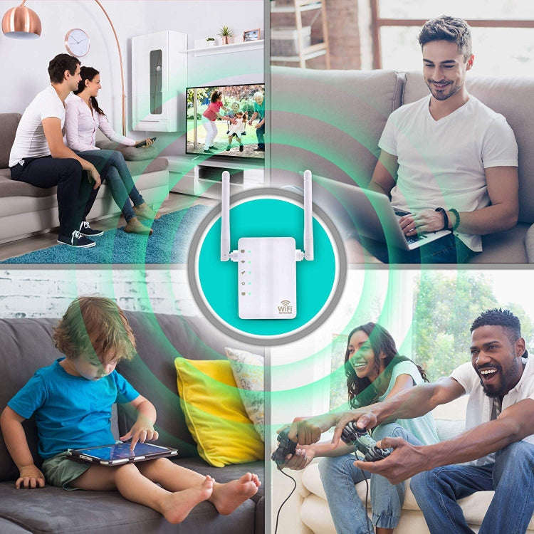 300Mbps Wireless-N Range Extender WiFi Repeater Signal Booster Network Router with 2 External Ant...