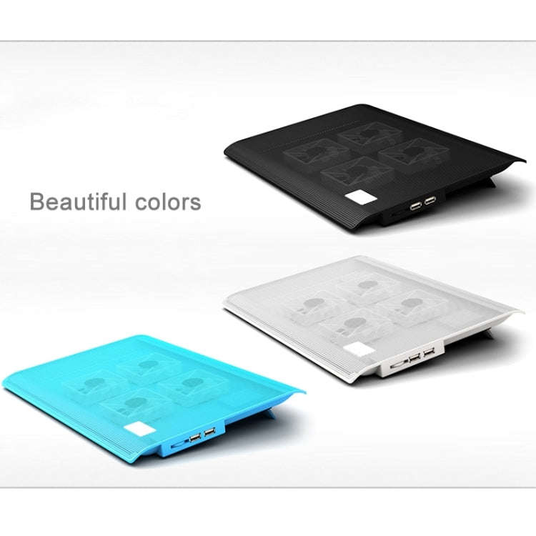 NUOXI L112A Four Fans Adjustable Speed Silent Notebook Computer Cooling Base USB Cooler Pad with ...