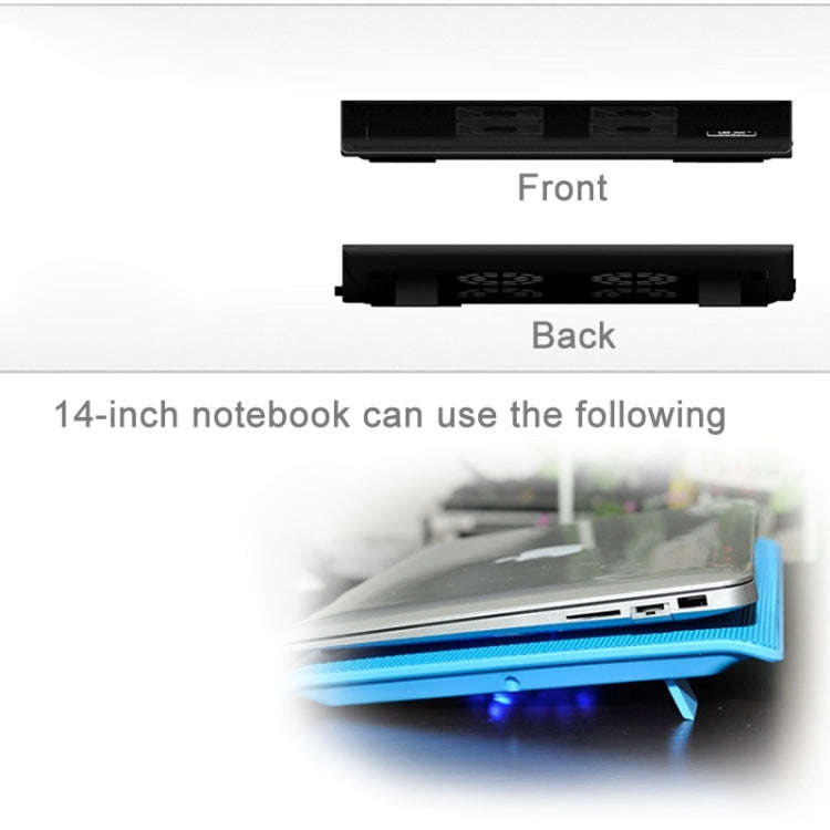 NUOXI L112A Four Fans Adjustable Speed Silent Notebook Computer Cooling Base USB Cooler Pad with ...