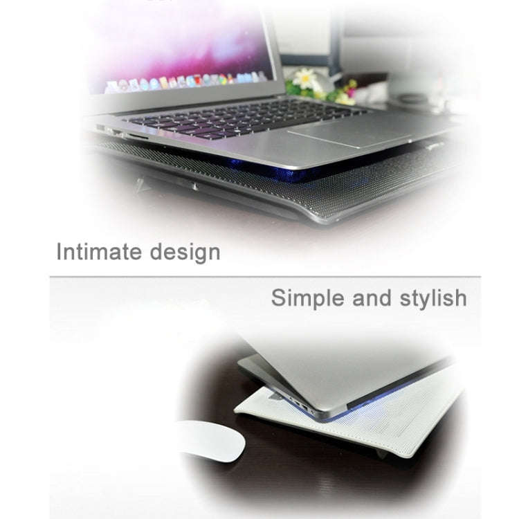 NUOXI L112A Four Fans Adjustable Speed Silent Notebook Computer Cooling Base USB Cooler Pad with ...