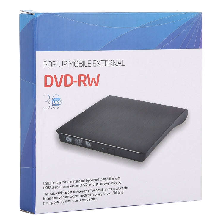 Brushed Texture USB 3.0 POP-UP Mobile External DVD-Rw DVD / CD Rewritable Drive External ODD & HD...