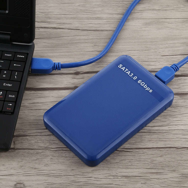 2.5 inch HDD Enclosure 6Gbps SATA 3.0 to USB 3.0 Hard Disk Drive Box External Case(Blue)