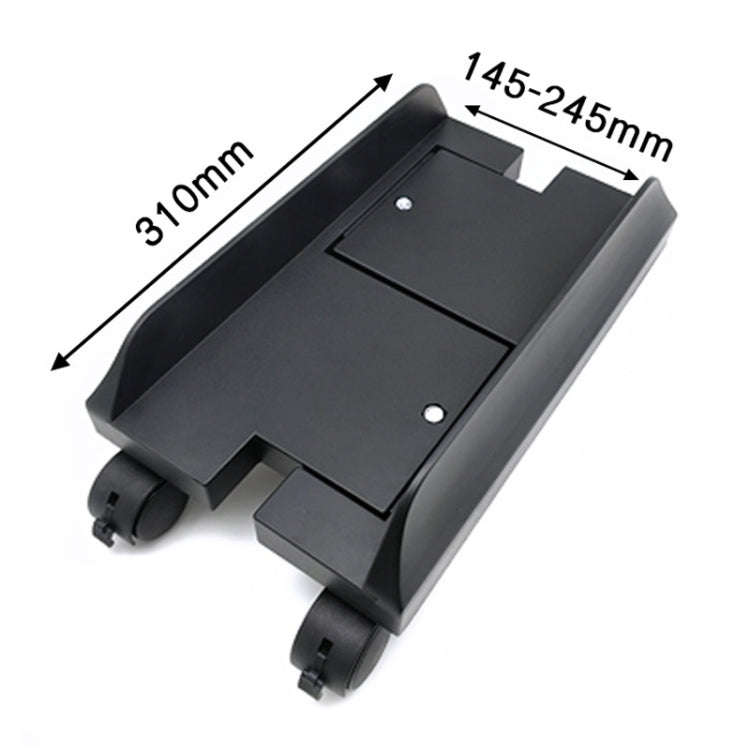 Computer Mainframe Host Adjustable Bracket  with Wheel, Size: S(Black)