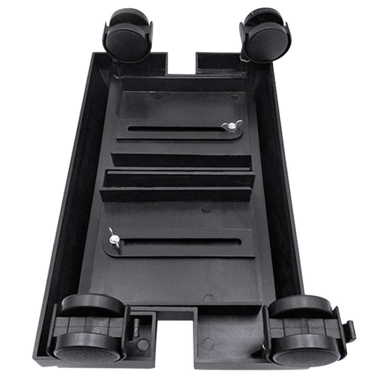 Computer Mainframe Host Adjustable Bracket  with Wheel, Size: S(White)