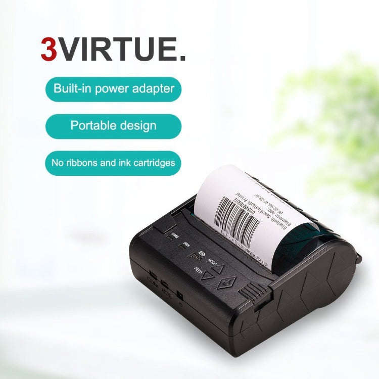 POS-8003 Portable Thermal Bluetooth Ticket PrinterMax Supported Thermal Paper Size80x50mm