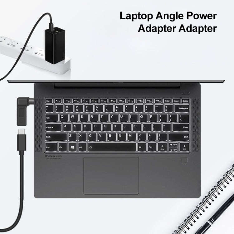 USB-C / Type-C Female to 5.5 x 2.1mm Male Plug Elbow Adapter Connector