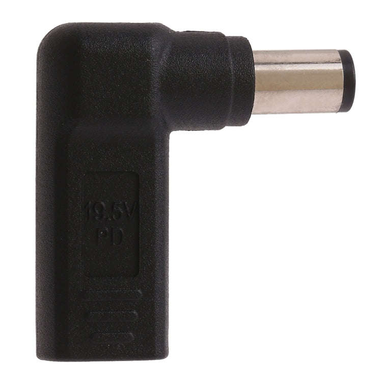 USB-C / Type-C Female to 7.4 x 5.0mm Male Plug Elbow Adapter Connector for HP Laptops