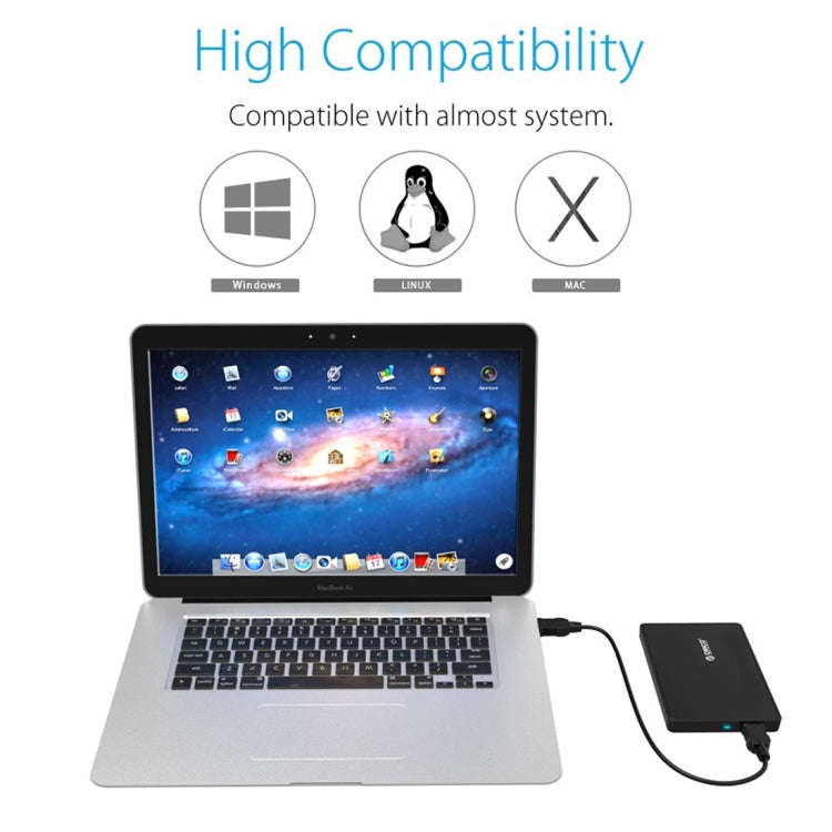 ORICO 2588US3 USB3.0 External Hard Disk Box Storage Case for 2.5 inch SATA HDD / SSD 9.5mm Laptop...