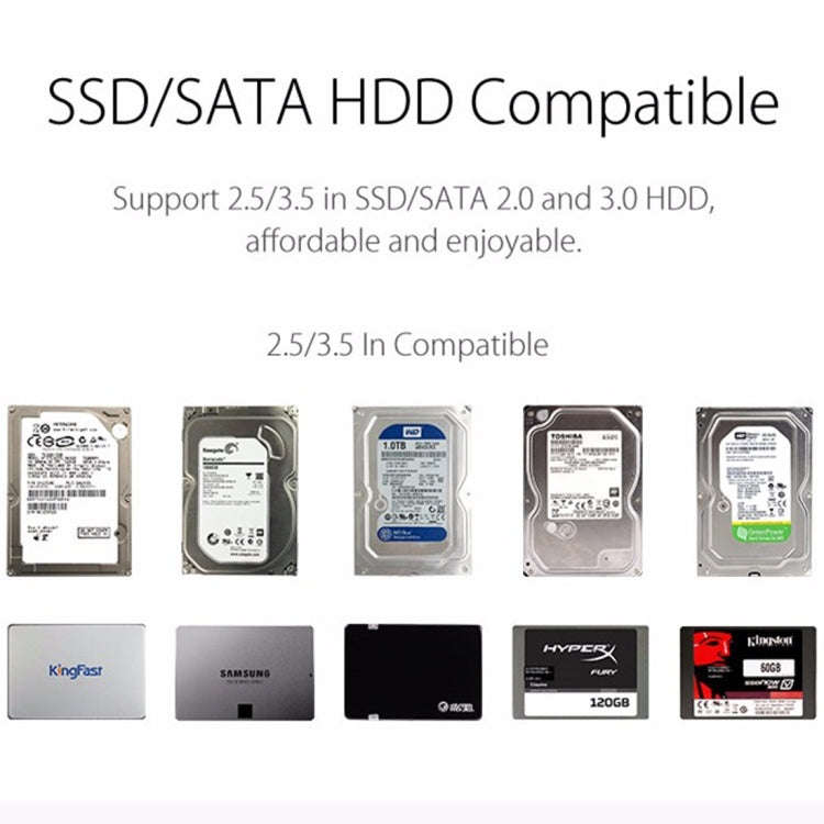ORICO 3588US3 USB 3.0 Type-B 2.5 / 3.5 inch SSD / SATA HDD Enclosure Storage Hard Disk Box for La...