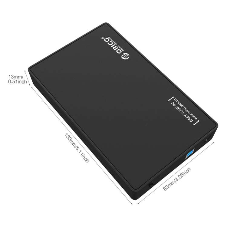 ORICO 3588US3 USB 3.0 Type-B 2.5 / 3.5 inch SSD / SATA HDD Enclosure Storage Hard Disk Box for La...