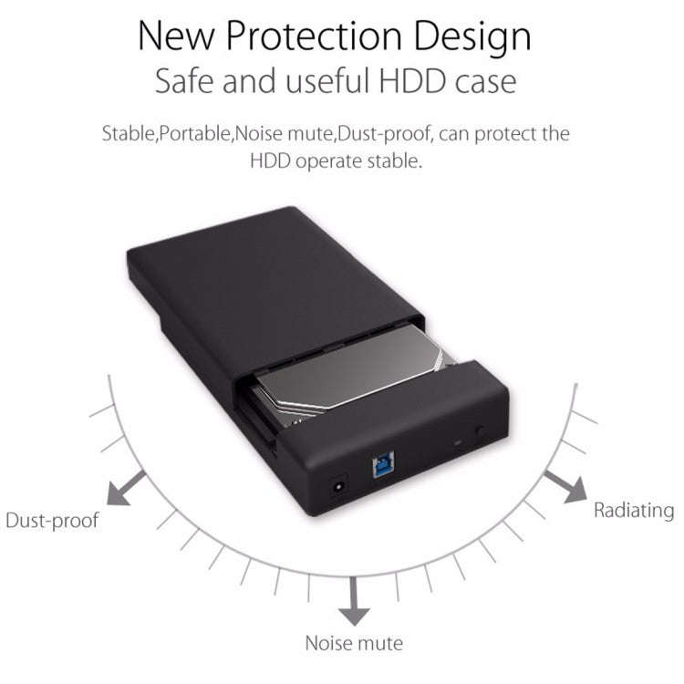 ORICO 3588US3 USB 3.0 Type-B 2.5 / 3.5 inch SSD / SATA HDD Enclosure Storage Hard Disk Box for La...