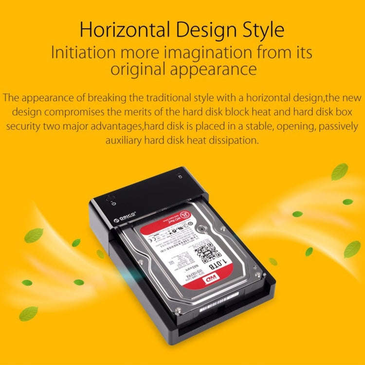 ORICO 6518US3 USB 3.0 Type-B 2.5 / 3.5 inch Tool Free HDD Docking Station External Storage Enclos...