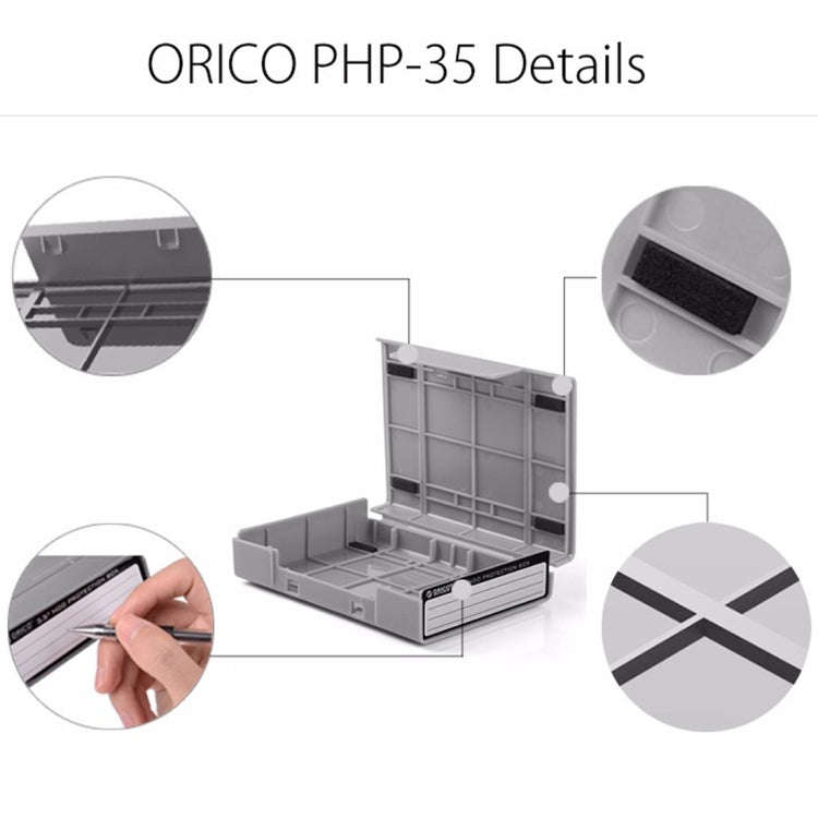 ORICO PHP-35 3.5 inch SATA HDD Case Hard Drive Disk Protect Cover Box(Orange)
