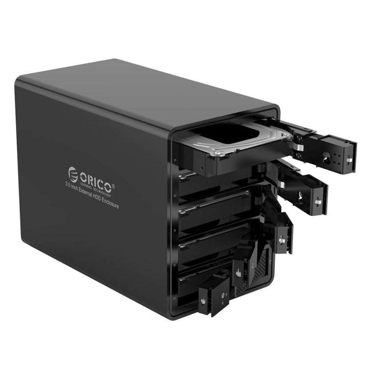 ORICO 9558U3 5-bay USB 3.0 Type-B Aluminum 3.5 inch SSD / SATA HDD Enclosure Storage Hard Disk Bo...