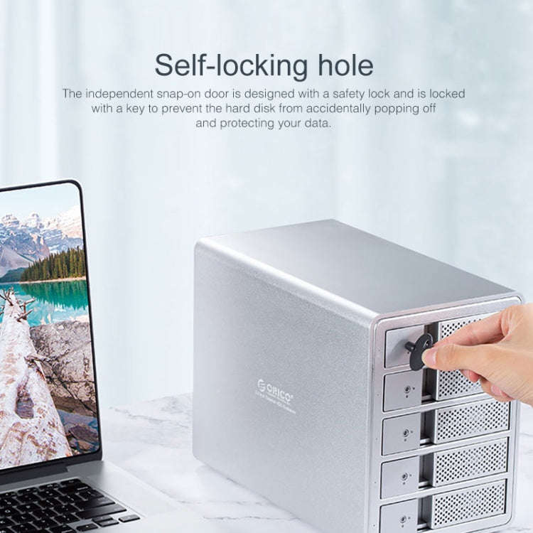 ORICO 9558U3 5-bay USB 3.0 Type-B Aluminum 3.5 inch SSD / SATA HDD Enclosure Storage Hard Disk Bo...