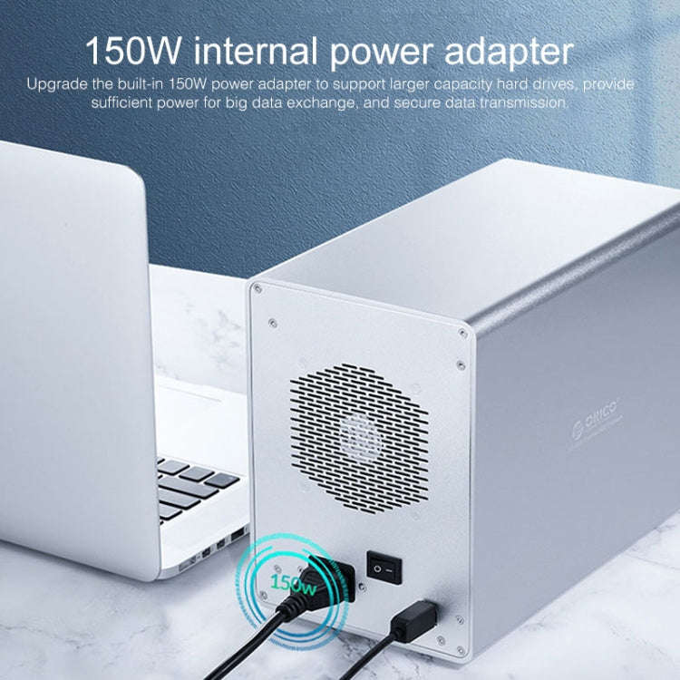 ORICO 9558U3 5-bay USB 3.0 Type-B Aluminum 3.5 inch SSD / SATA HDD Enclosure Storage Hard Disk Bo...