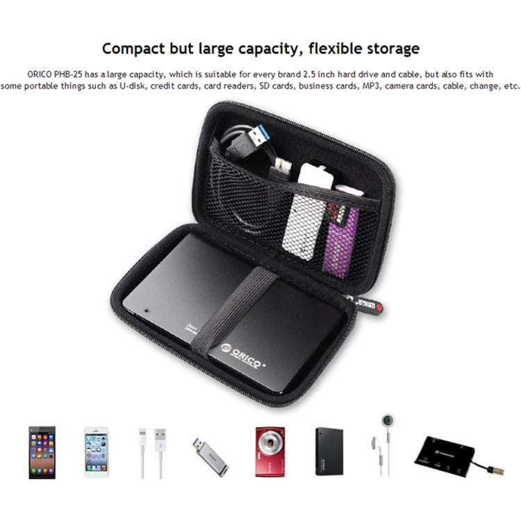 ORICO PHB-25 2.5 inch SATA HDD Case Hard Drive Disk Protect Cover Box(Black)