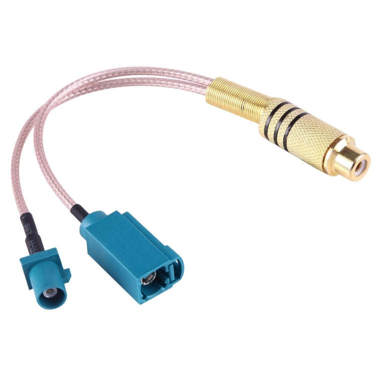 15cm RCA Female to  FAKRA Male + FAKRA Z Type Female RG316 Cable with Spring