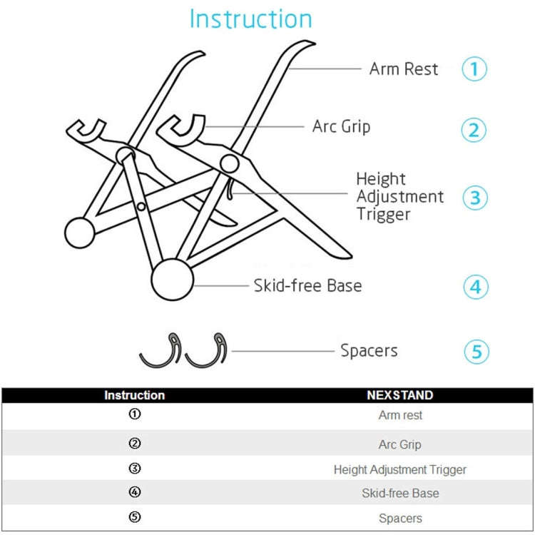 NEXSTAND Portable Adjustable Foldable Desk Holder Stand for Laptop / Notebook, Suitable for: More...