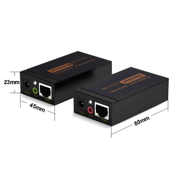 VGA & Audio Extender 1920x1440 HD 100m Cat5e / 6-568B Network Cable Sender Receiver Adapter, US Plug