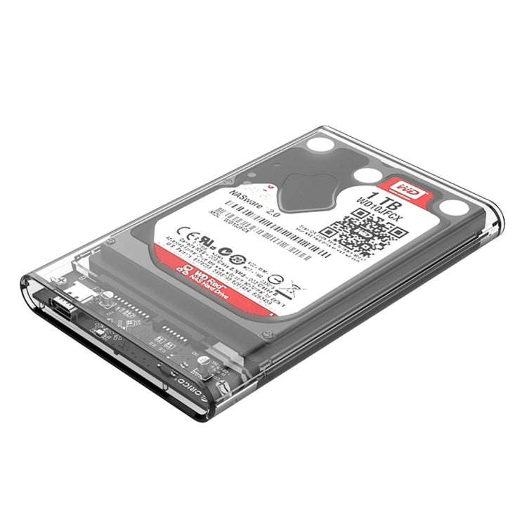 ORICO 2139C3-CR USB3.1 Type C Transparent External Hard Disk Box Storage Case for 9.5mm 2.5 inch ...