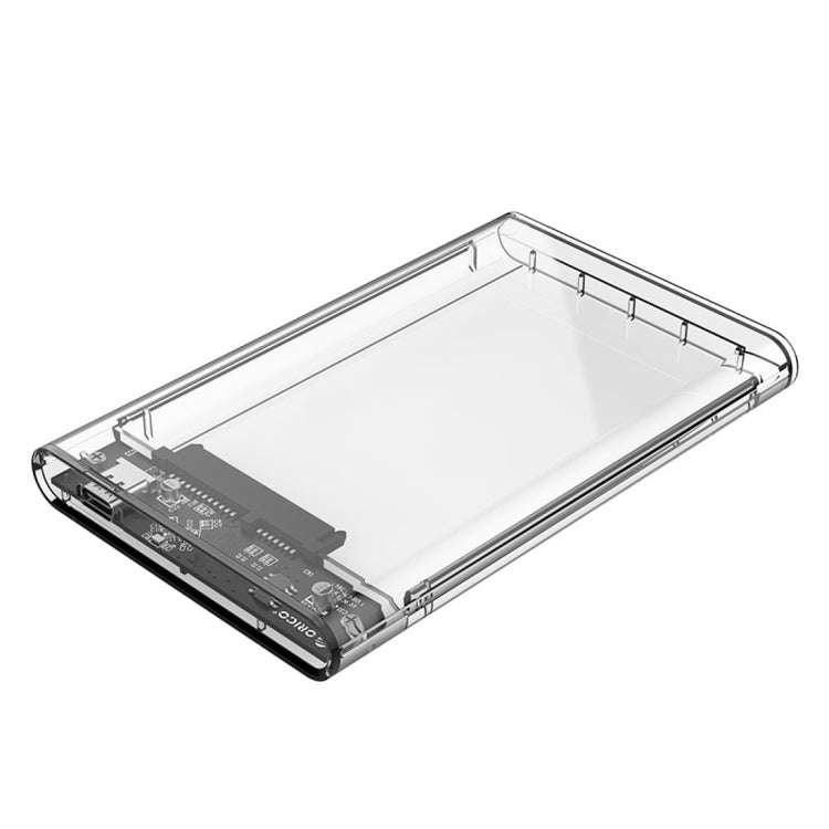 ORICO 2139C3-CR USB3.1 Type C Transparent External Hard Disk Box Storage Case for 9.5mm 2.5 inch ...